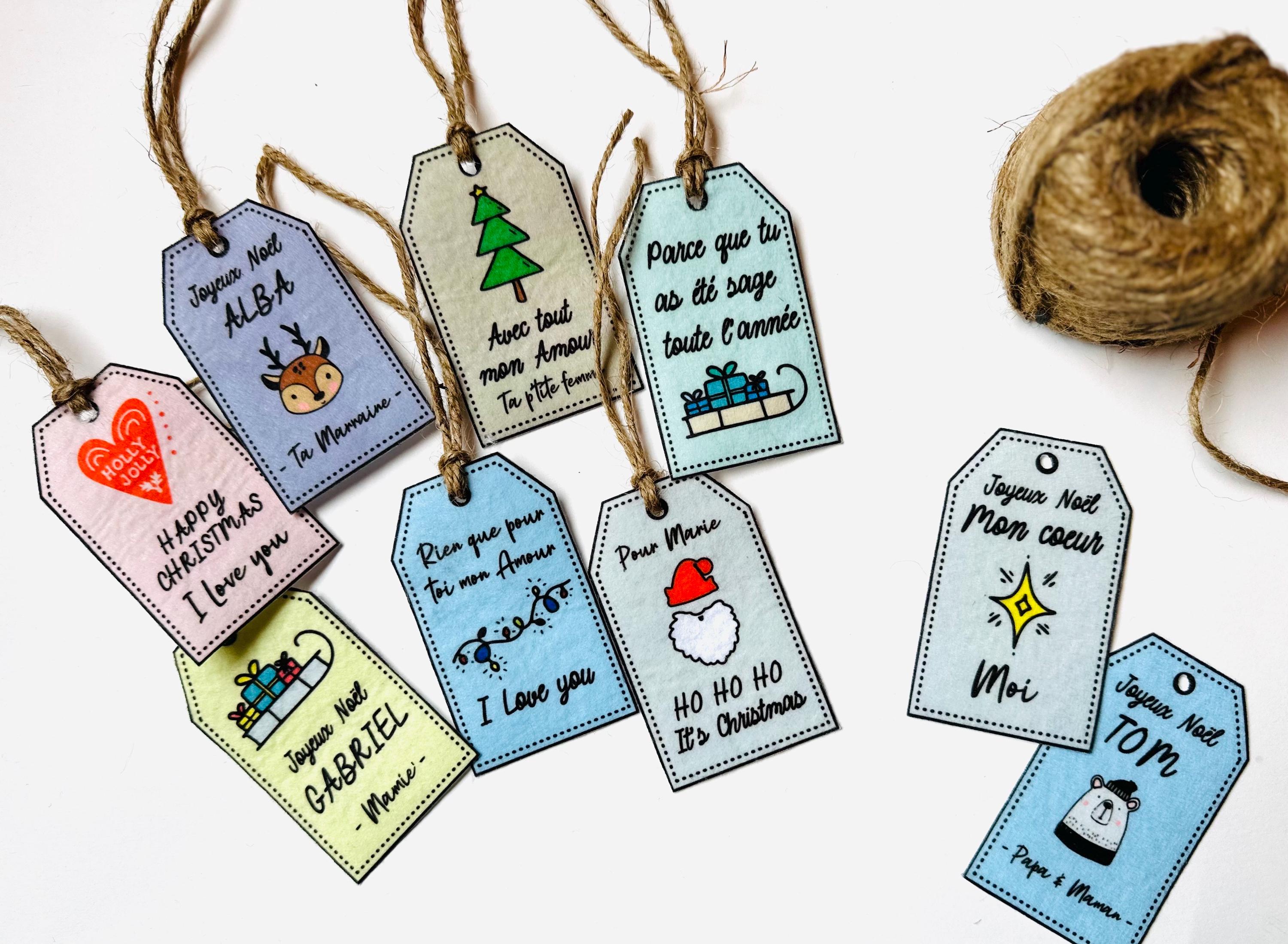 Etichetta in tessuto personalizzata per regalo di Natale, etichetta con nome, etichetta regalo in tessuto, etichetta di compleanno, etichetta di Natal
