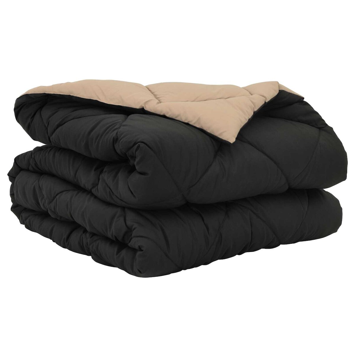 vidaXL Sommerdecke Schwarz und Taupe 220 x 135 cm Mikrofaser Image