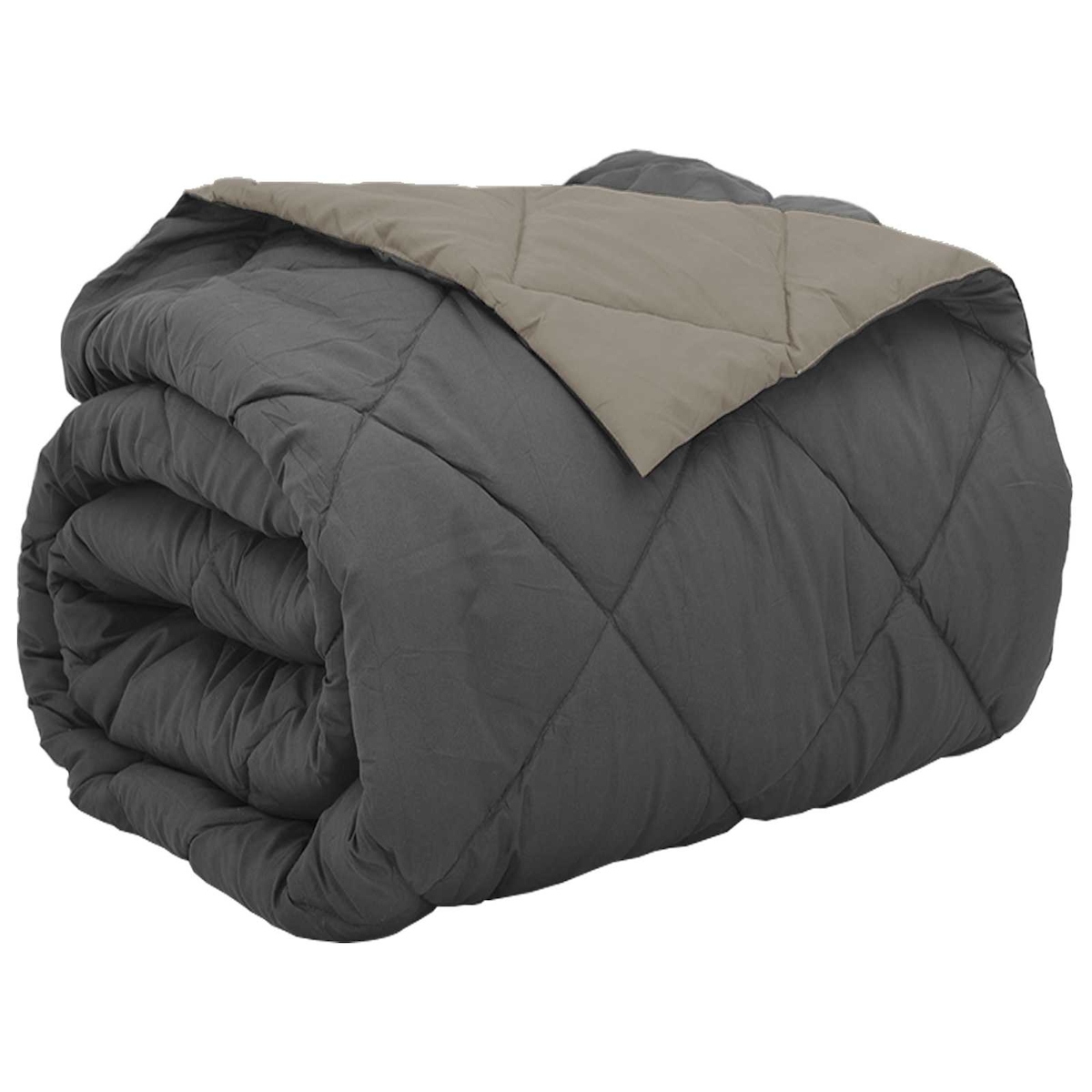 vidaXL Ganzjahresbettdecke Hellgrau und Anthrazit 240 x 260 cm Image