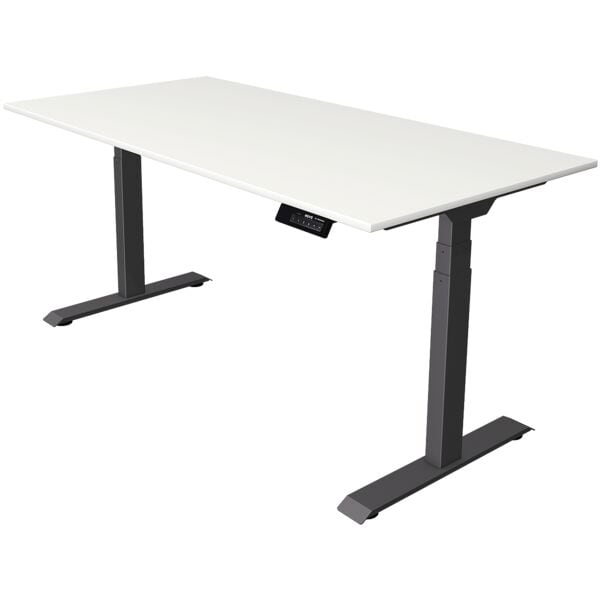 Kerkmann Schreibtisch höhenverstellbar (elektrisch) »Oxford« 160 cm Gestell anthrazit Weiß, 160x127x80 cm Image