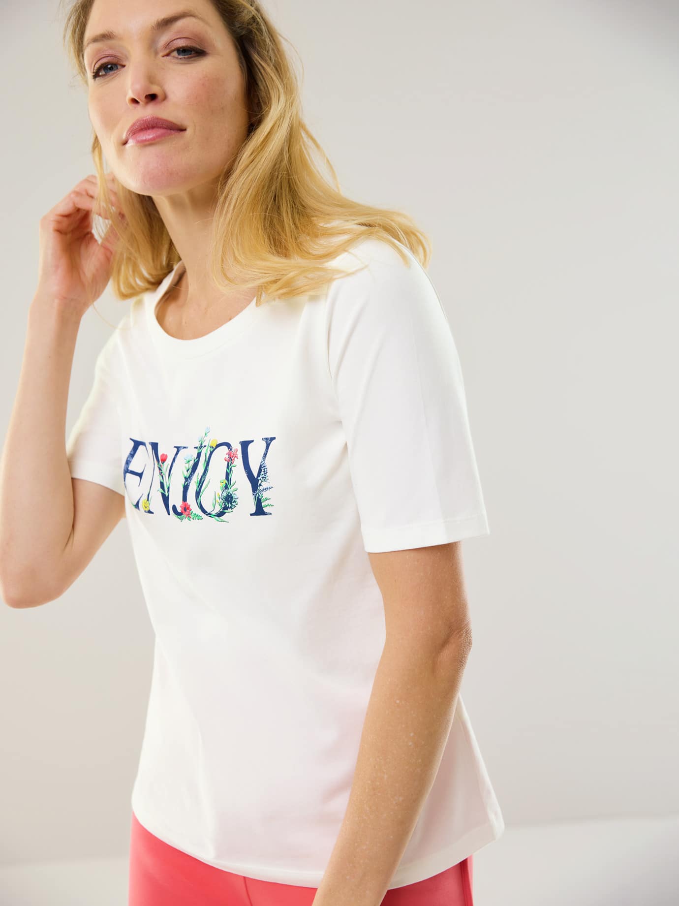 Freizeitshirt Gartenblumen Image