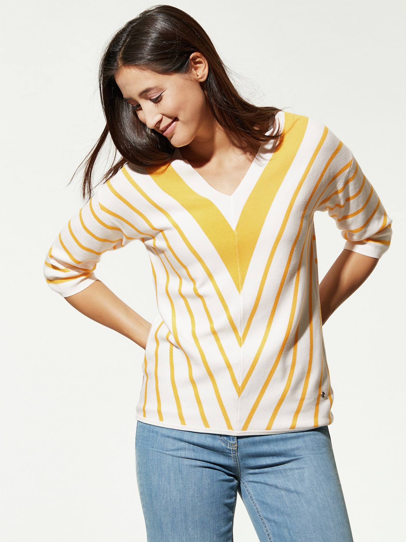 Wohlfühl-Pullover Diagonalstreifen Image