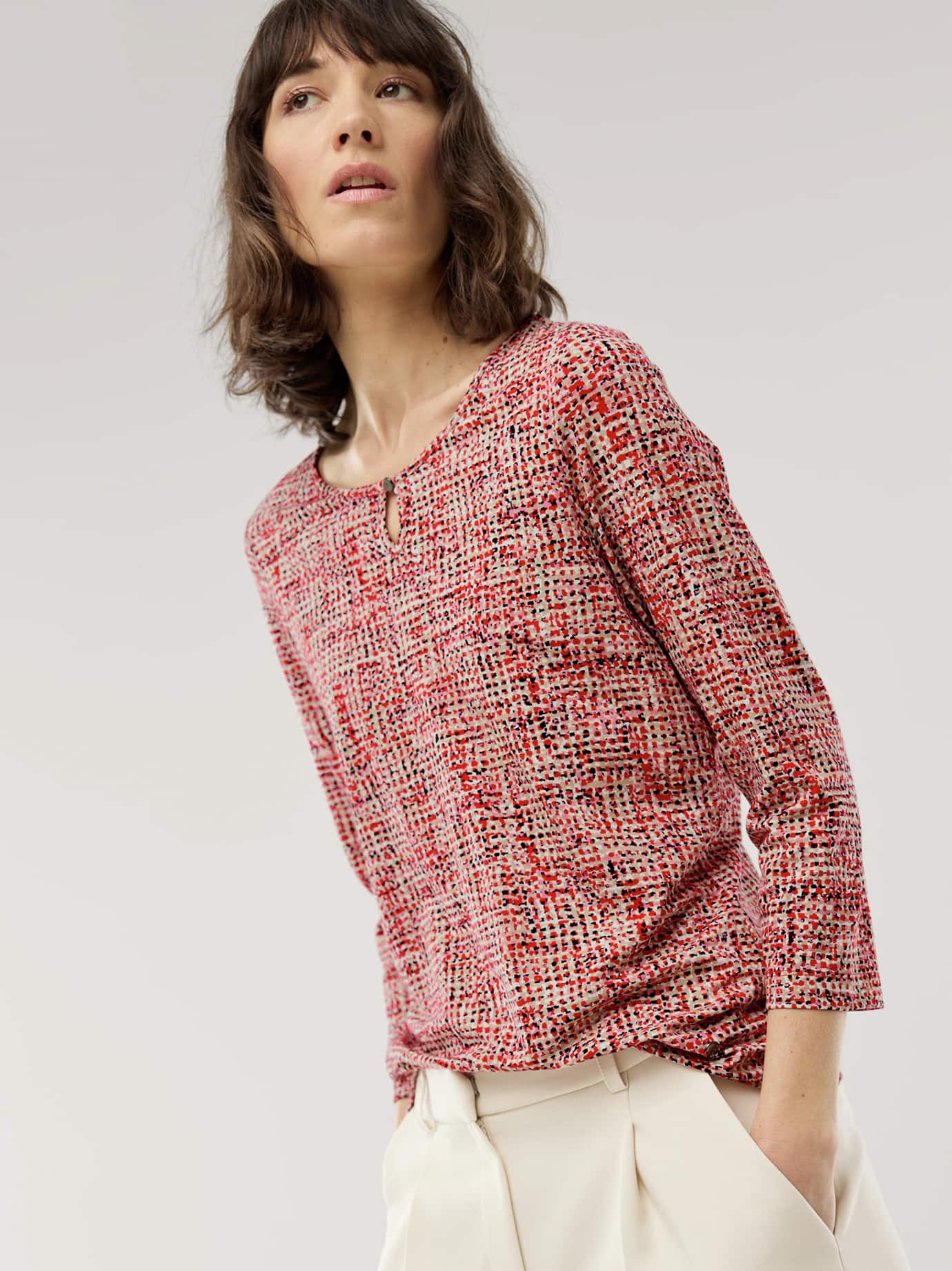 Viskoseshirt Bouclelook Image