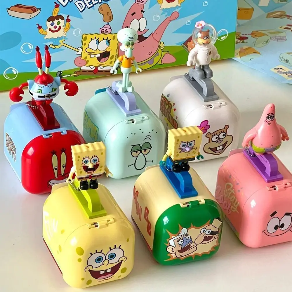 Areax SpongeBob Blind Box Bricks Bikini Bottom Food Kids Building Toys Residents Image