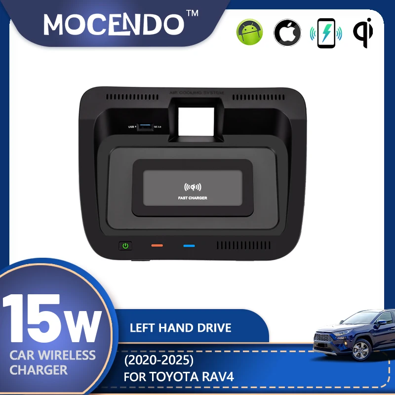 Für Toyota RAV4 2020-2025 Auto 15w schnelle drahtlose ladegerät autos Zubehör werkzeuge auto ladegerät adapter Image