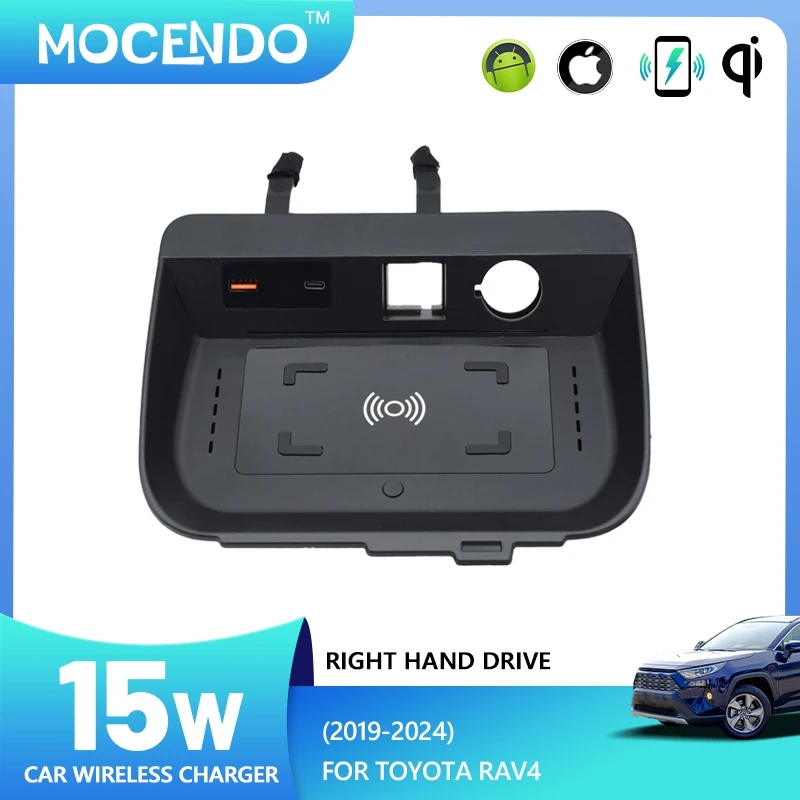 Für Toyota Rav4 RHD 2019 2020 2021 2022 2023 2024 Auto QI Drahtlose Ladegerät Schnelle Lade Telefon Halter Pad Auto Modifikation innen Image