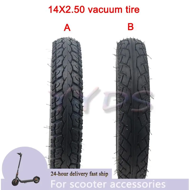 Schlauchlose Reifen für Elektroroller, 14 x 2,50 (64–254), für 14-Zoll-Elektrofahrräder, elektrisches Elektrofahrrad, Vakuumreifen, 14-Zoll-E-Bike Image