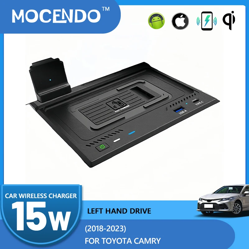 Auto 15w drahtlose ladegerät Für Toyota Camry 2018-2023 telefon halter stehen mobile halterung Änderungen Zubehör innen Image
