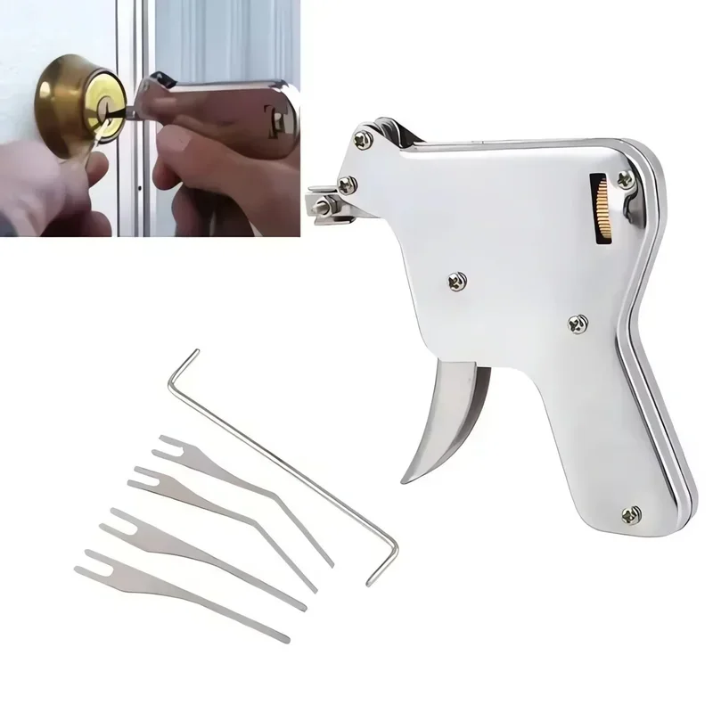 Neue Lock Pick Stöße Edelstahl Türöffner Schlüssel Pistole-Reparatur Tool Kit Pistole Teile Starke Stahl Lock Picking Werkzeug set Extractor Image