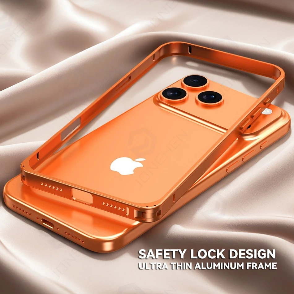17pro Custodia paraurti in metallo di alluminio leggero per iPhone 12 13 14 Plus 15 16 17 Pro Max Accessori per telaio posteriore in lega ultra sottile