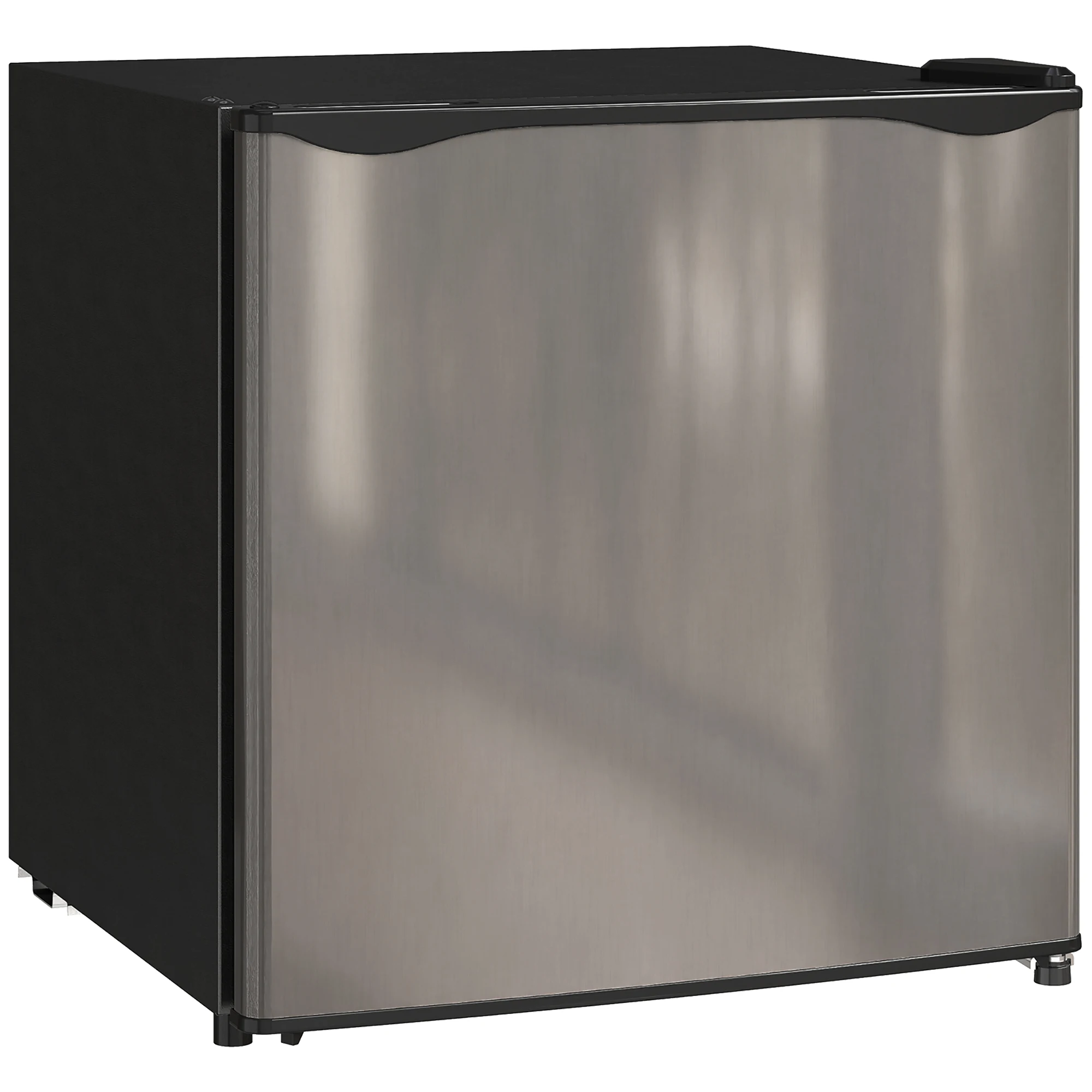 Homcom Mini réfrigérateur silencieux 46 L Classe E Petit réfrigérateur Petit réfrigérateur avec température réglable et porte réversible pour salon chambre bureau 48X44X49 cm Argent