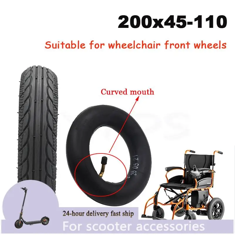 8-Zoll 200x45-110 Innenrohr Außenreifen passend für Etwow Elektroroller Kinderwagen 8X1 1/4 Reifen Ersatzteile Image