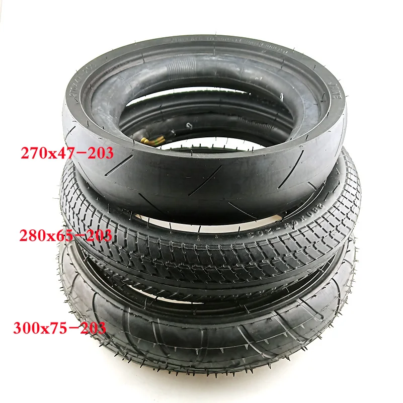 280x65-203Reifen 270x47-203 300x75-203 Innen-und Außen reifen passt für Kinder Dreirad Baby Trolley Luftreifen Image