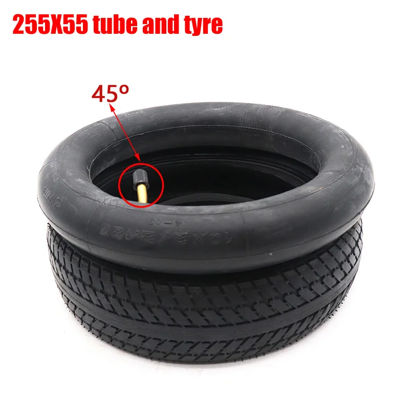 255 x 55 Außenreifen-Innenschlauch, passend für Kinder-Dreiräder, Babywagen, zusammenklappbarer Babywagen, Elektroroller, 255 x 55 Radreifen Image
