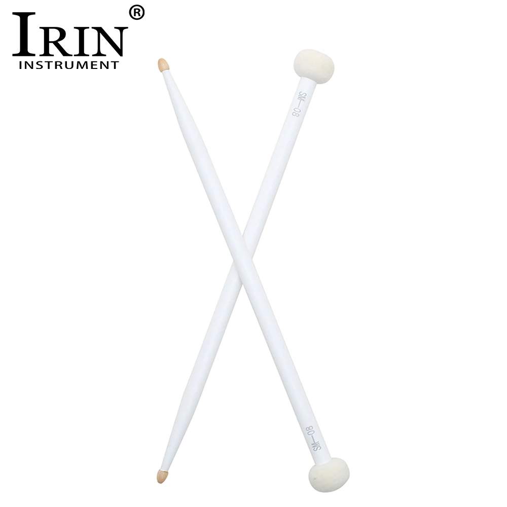 IRIN 1 Paar Multifunktions-Drumsticks, doppelter Verwendungszweck, Ahorn-Drumsticks, Paukenbecken, Hammer, Schlaginstrument-Zubehör Image