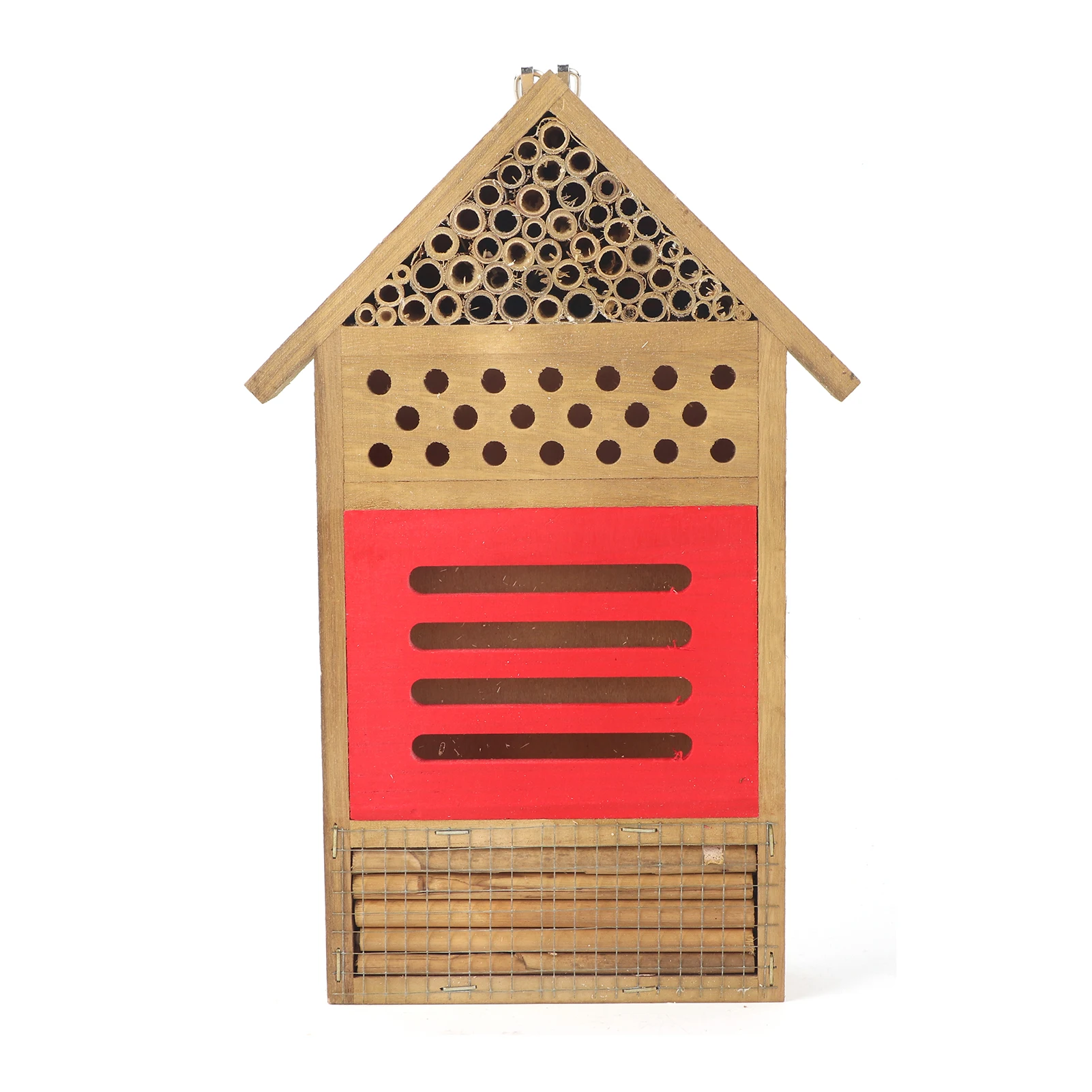 Insekten-Bienenhaus aus Holz mit röhrenförmigen Tunneln, Insektenraum aus Holz, Hotelunterkunft für Gartendekoration, Nesterbox