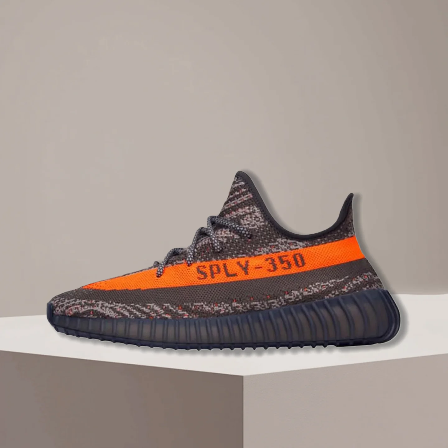 adidas Originals Yeezy Boost 350 V2 Grau Orange Unisex Low-Top gepolsterte Laufschuhe HQ7045