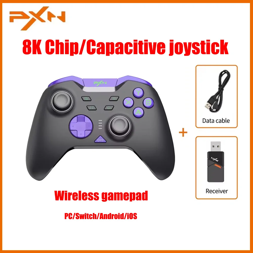 PXN P5 8K Wireless Gamepad 8000Hz Polling Rate Bluetooth Game Controller Hall Trigger Gamepads Kapazitive Joystick Für PC NS IOS Image