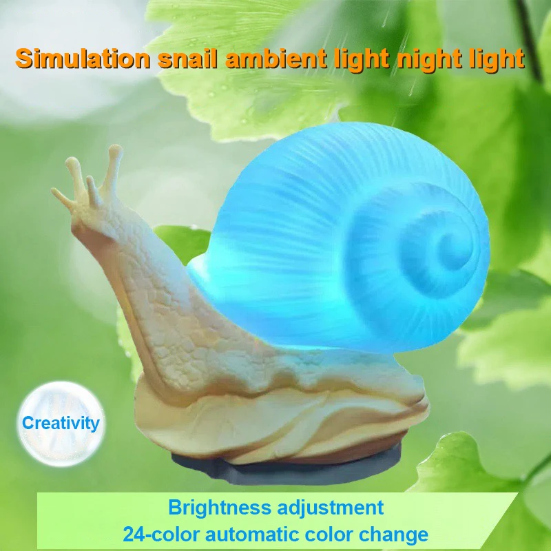 Schnecken-Nachtlicht, niedliche Lampen, Nachttisch, Schreibtischfarben, Nachtlicht, Geschenk für Weihnachten, Mädchen, Jungen, Kinderzimmer, Dekoration