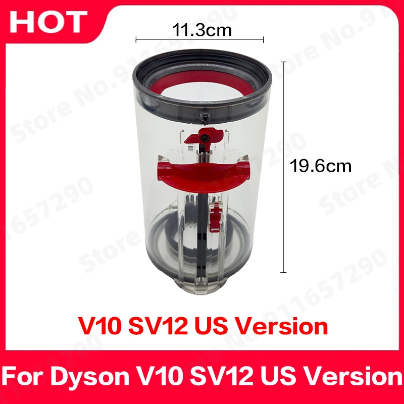 Big Dust Ersatzteile für Dyson V10 SV12 Cyclone Absolute Animal Großer/langer transparenter Behälter Staubsaugerzubehör Image