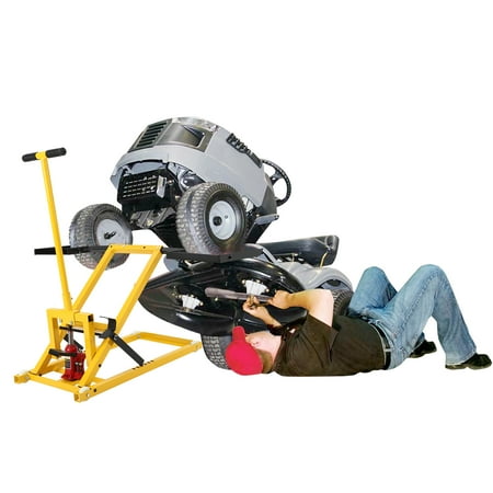 Studyset Lawn Mower Lift Jack Lawn Tractor Jack for Garden Tractors Zero Turn Mower Lawn Mower Lift For Riding Tractors Lawn Mower Lift with Hydraulic 26-1/2 in Lift Height 500lb Lifting Capacity