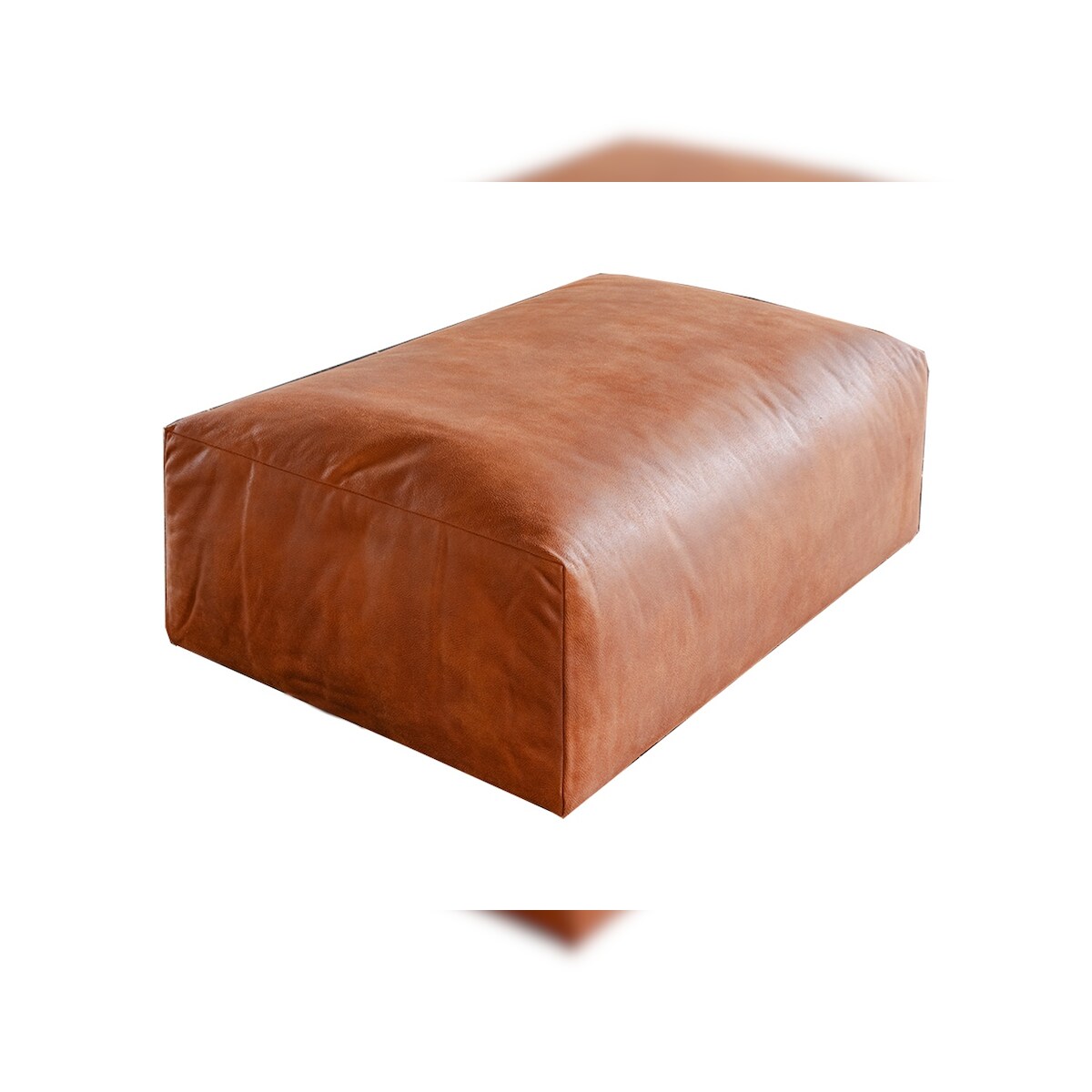 KAWOLA Sitzelement MIA Hocker Lederfaserstoff cognac Image