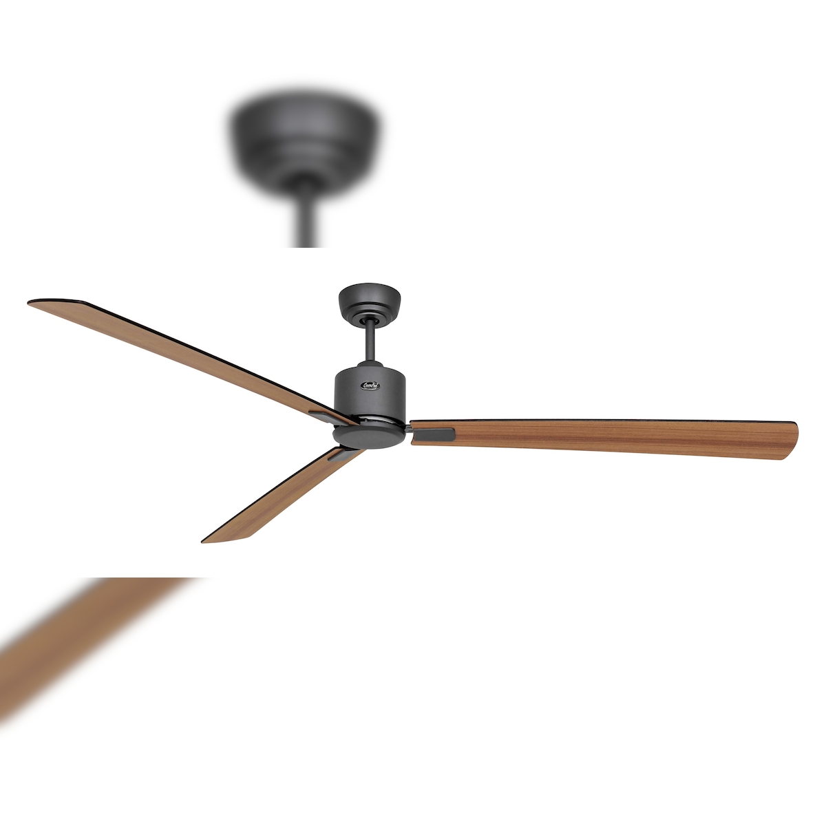 Casafan Deckenventilator Eco Neo III 180 BG Schwarz / Teak Schwarz Image