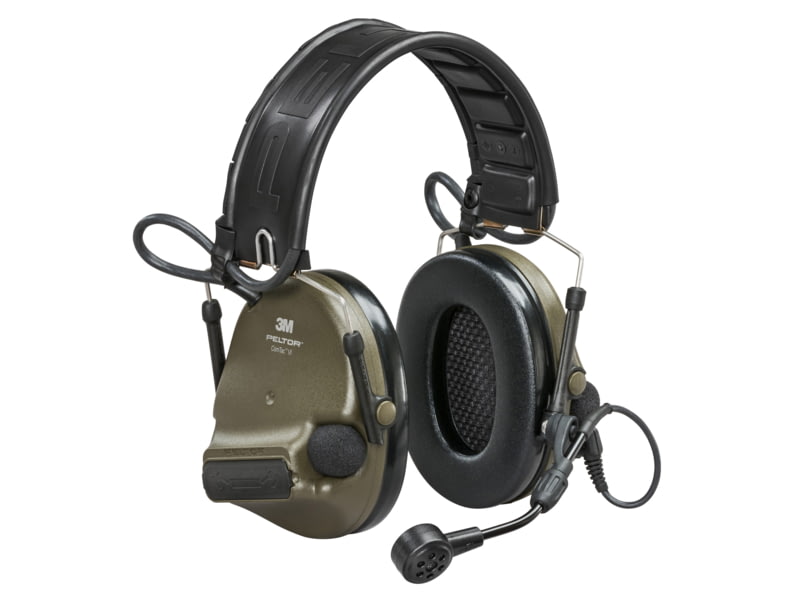 3M/Peltor ComTac VI Defender Electronic Earmuff Matte Finish Olive Drab Green NIB Natural Interaction Behavior Wireless Technology Includes Boom