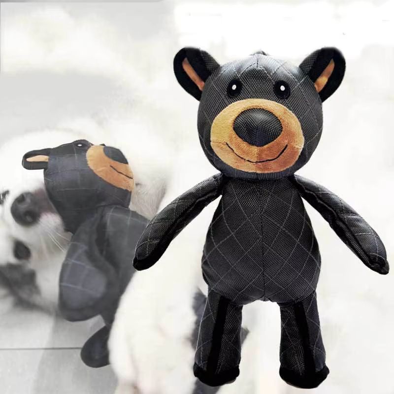 Plush Pet Squeaky Dog Toy Robust Canvas Bear Interactive Pet Toy For Fun Play Plush Pet Squeaky Dog Toy Robust Canvas Bear Interactive Pet Toy For Fun Play