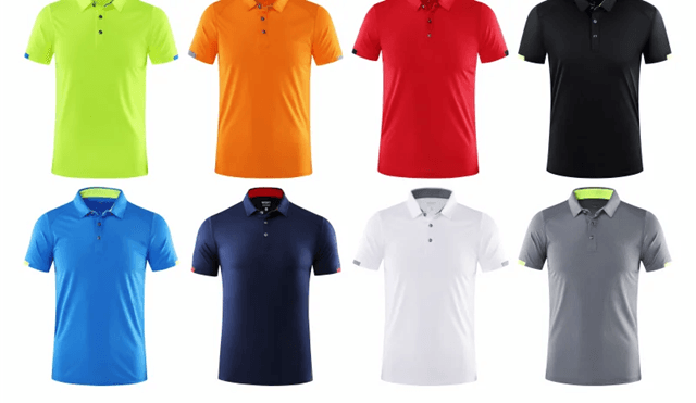 Mens Quick Dry Polo Shirt Lightweight Sports Fitness Top l blue