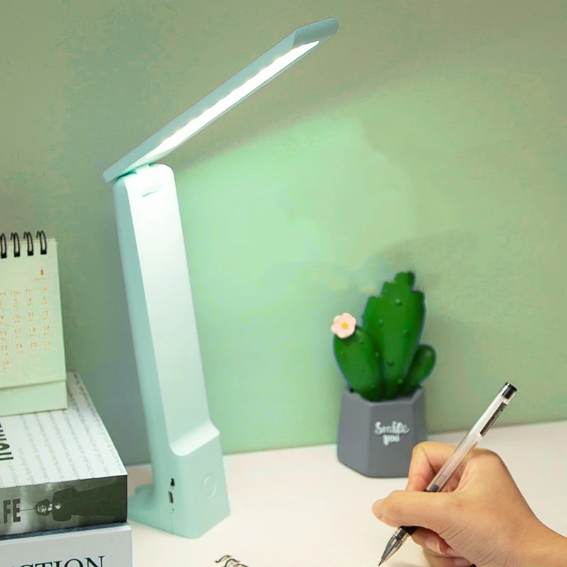 LED Folding Desk Lamp With USB Charging, Touch Control, Dimmable Eye Protection, Perfect For Reading And Study In Office black Charging