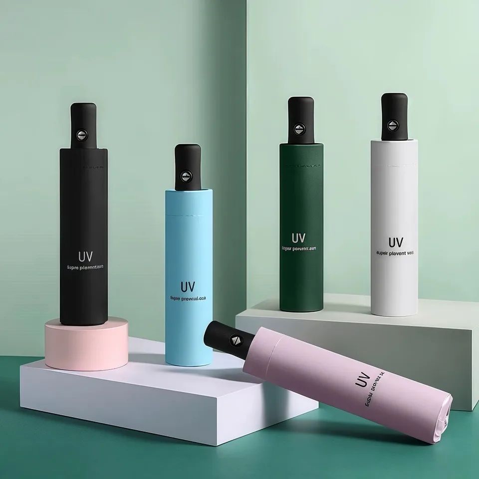 Portable Automatic Weather Umbrella pink iron 8k