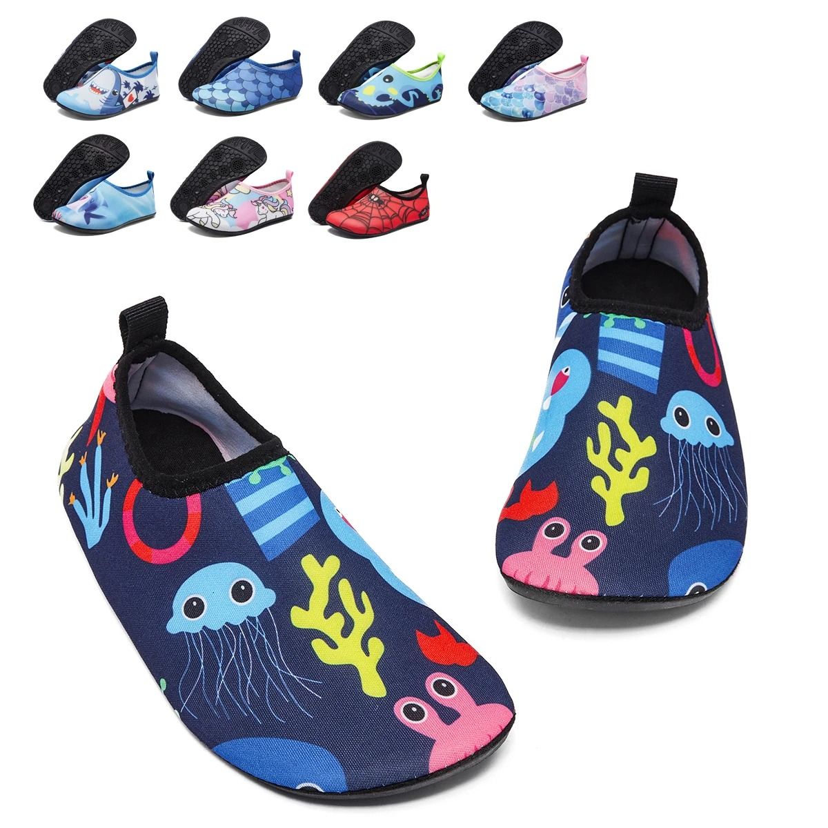 Kids Water Shoes Quick Dry Barefoot Beach And Swim Footwear dark Blue 2 11c