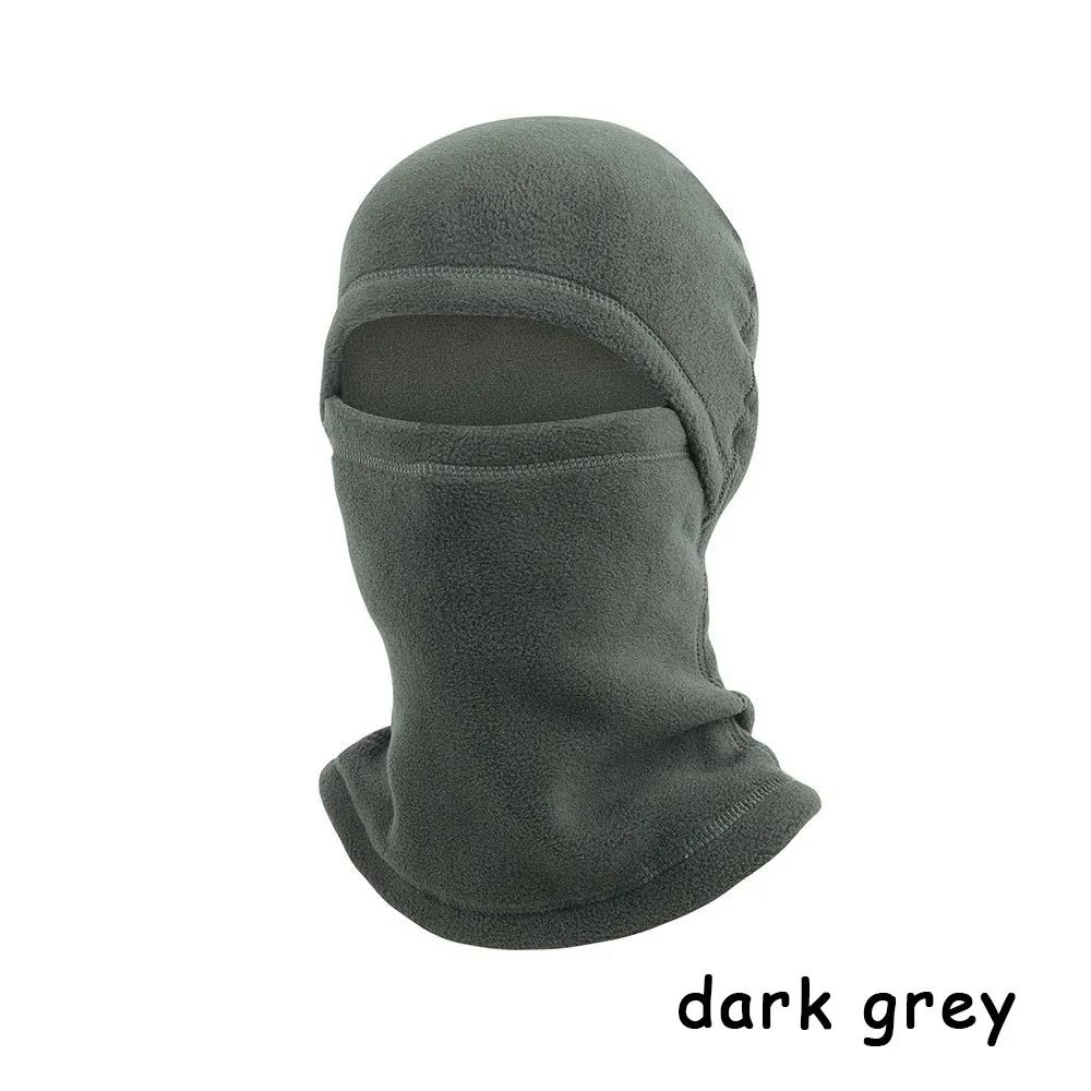 Winter Full Face Fleece Mask Windproof Cold Weather Balaclava dark Gray