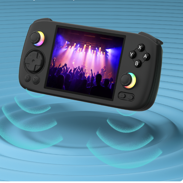 Handheld Game Console, IPS Multi touch Screen, Android, Hall Joy Stick, Hall Trigger, Video Game System white 128g(4k Games)