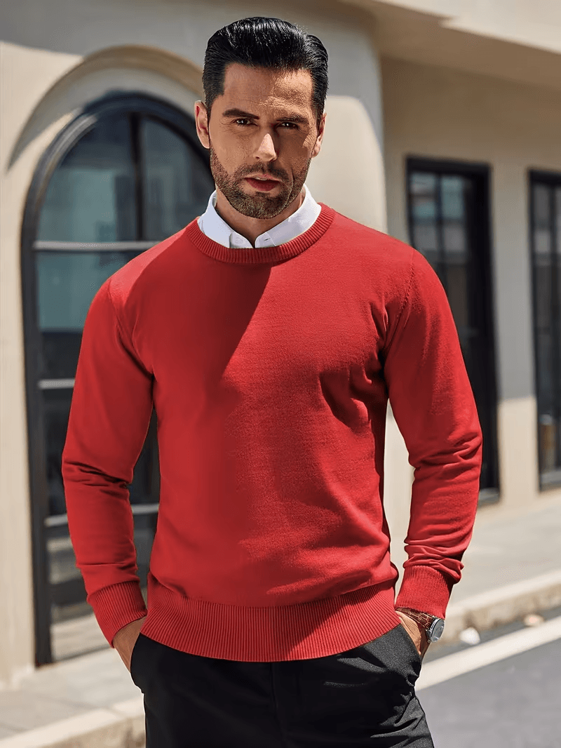 Men's Mink Cashmere Pullover, Cozy & Stylish For Fall Winter army Green 3xl