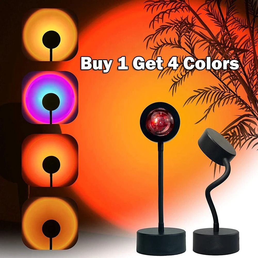 USB Sunset Projector Lamp With Adjustable Head For Mood Lighting mini Sunset