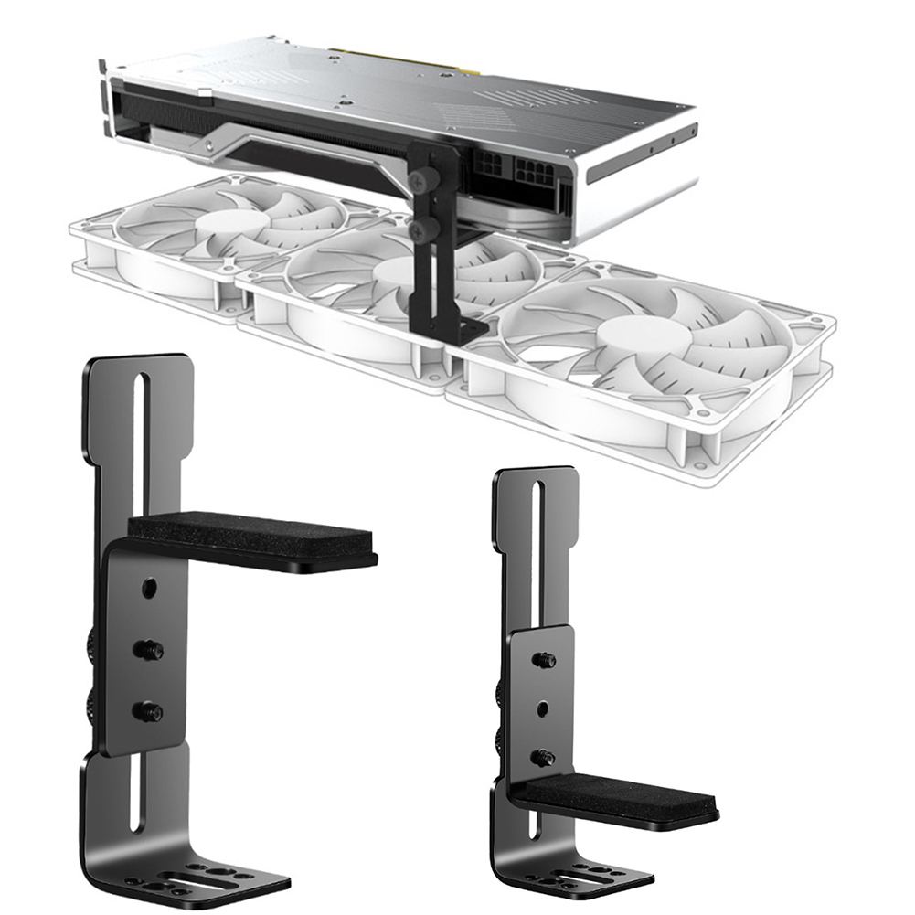 Stainless Steel Video Card Support Bracket For Fan Position, Computer Graphics Card white