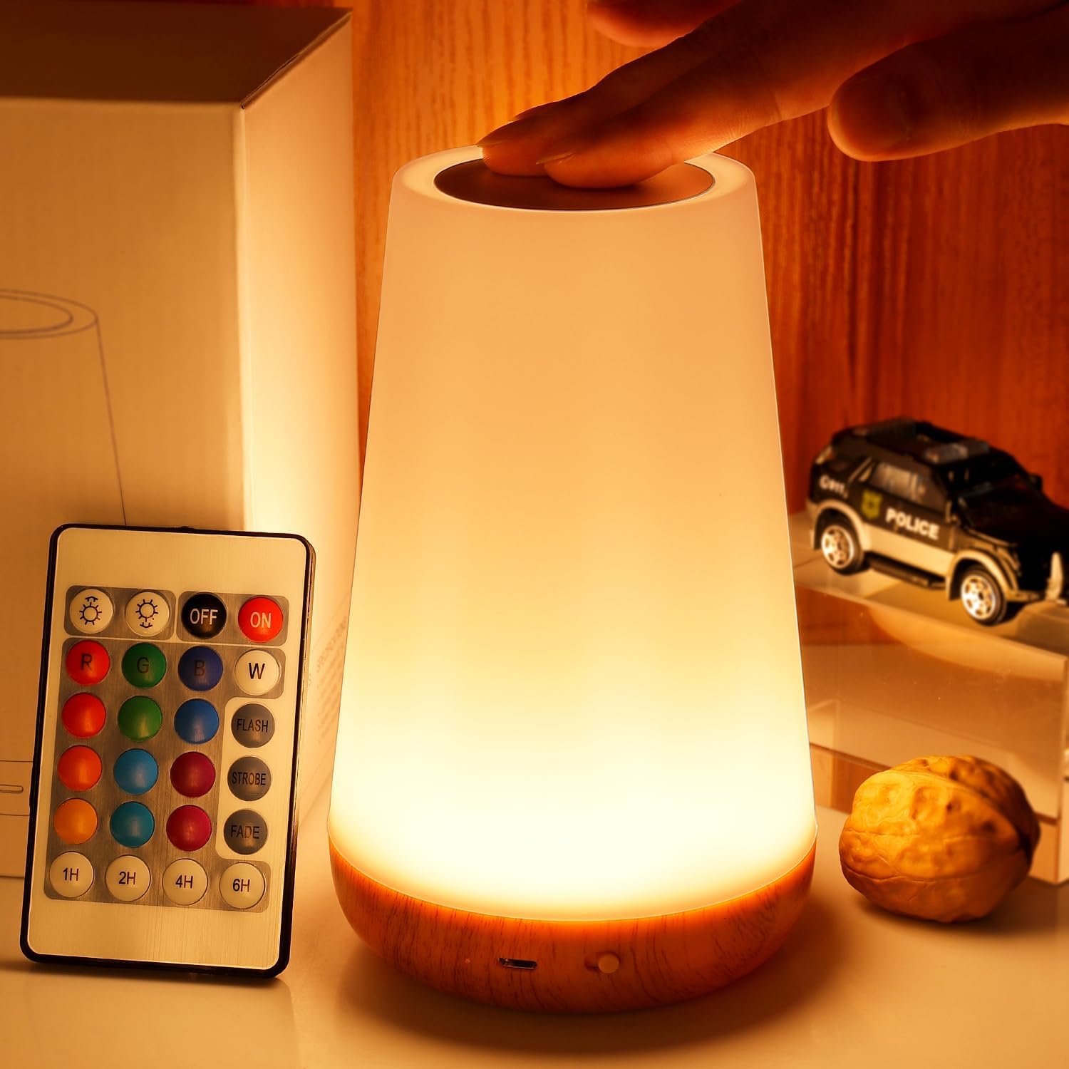 Changing Night Light, Remote Control Touch, USB Rechargeable RGB, Dimmable Lamp, Portable Table Bedside Lamp For Home Changing Night Light, Remote Control Touch, USB Rechargeable RGB, Dimmable Lamp, Portable Table Bedside Lamp For Home