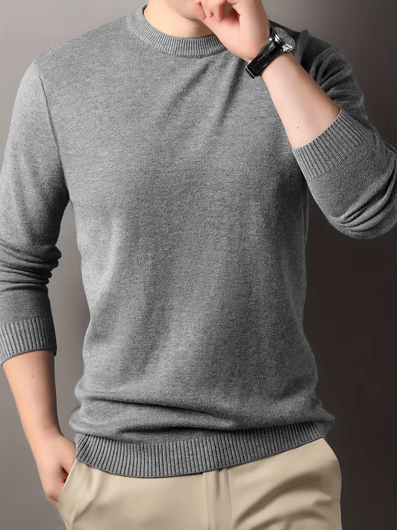 Men's Knit Cashmere Sweater For Daily Warmth, Layering & Comfort lake Blue s