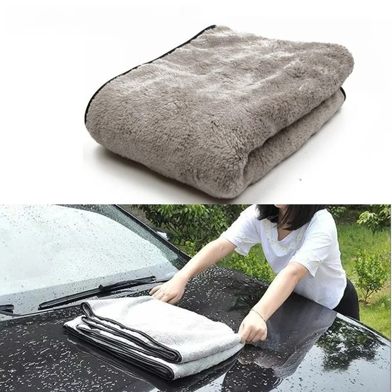Premium Microfiber Car Drying Towel Super Absorbent Auto Cleaning Cloth 60 X 40 Cm