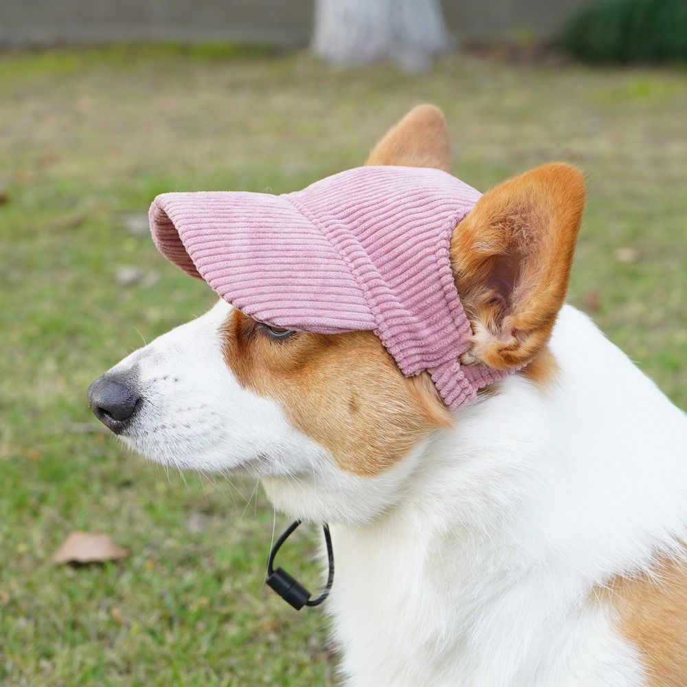 Adjustable Dog Baseball Cap For Dogs, Breathable Sun Hat With Ear Holes, Outdoor Sports Hat For Pet Hiking, Parent Child pink xs