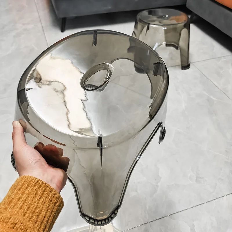 Transparent Acrylic Non Slip Bathroom Stool b