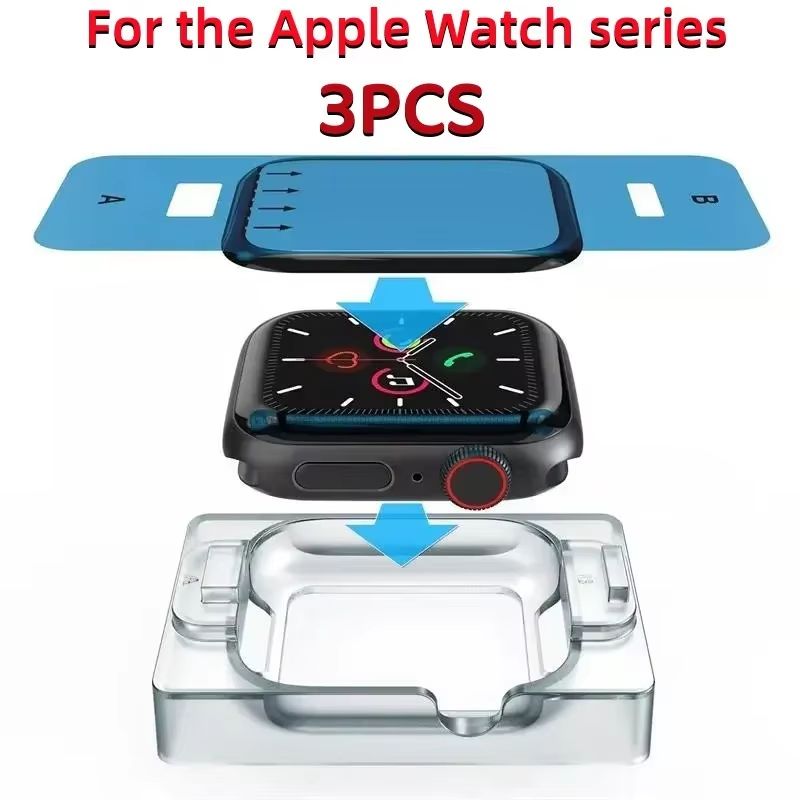 3 Piece Ceramic Screen Protector For Apple Watch Ultra, Series 11 10 9 8 6 5 4 SE 3 2 1 series456 Se 40mm