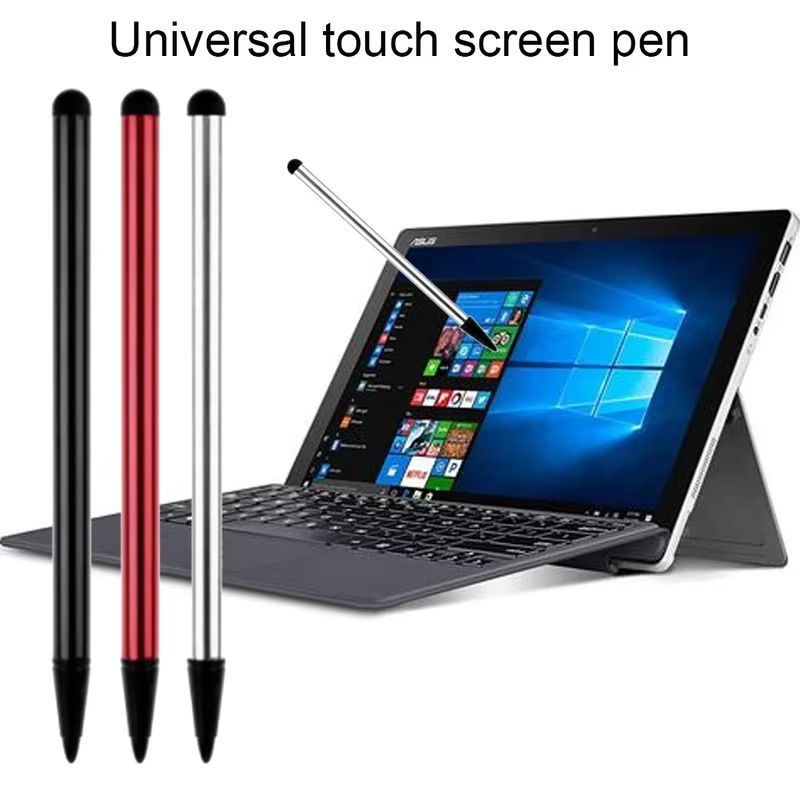Dual Use Universal Stylus Pen For IPad & Android Tablets And Phones 2pcs Black