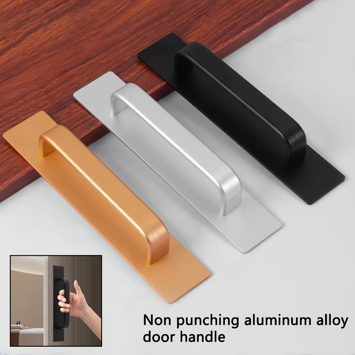 Self Stick Adhesive Cabinet Handles Stainless Steel No Drill Easy Installation Pulls For Cabinets, Drawers & Appliance white