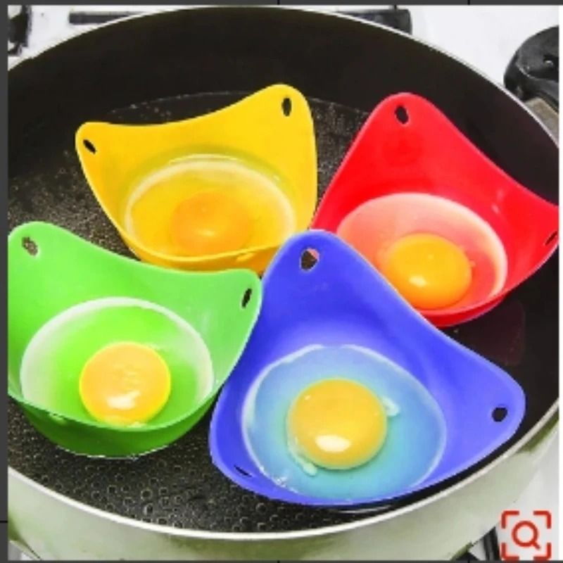 Silicone Egg Poacher Cup Microwave Air Fryer Egg Cooking Mold 4 Pcs Set