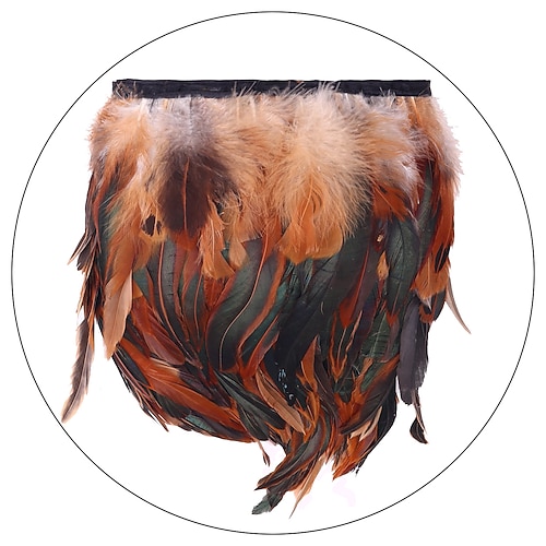 Carnaval 2026 Accessoires de Carnaval de Rio Samba Cape Châle Femme Plumes Rouges et Noires avec Bord en Dentelle Costume de Performance Festival Brésilien