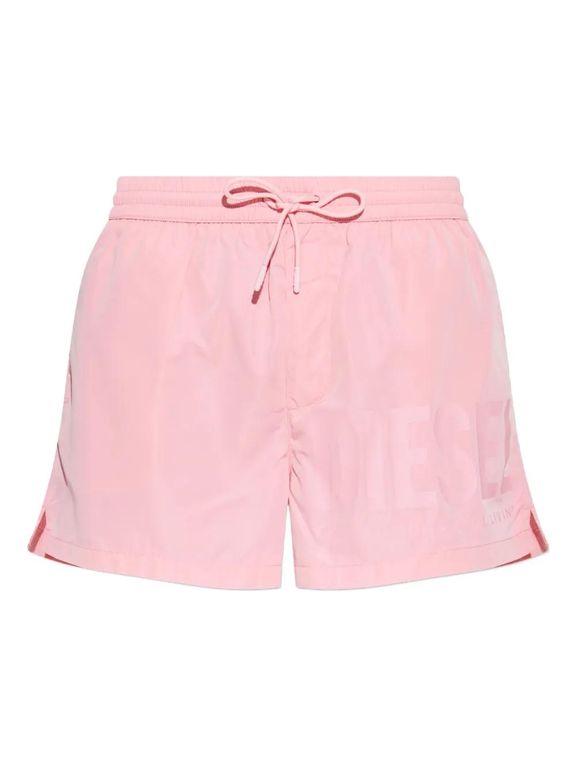 Logo-Print Swim Shorts - Pink - DIESEL Beachwear