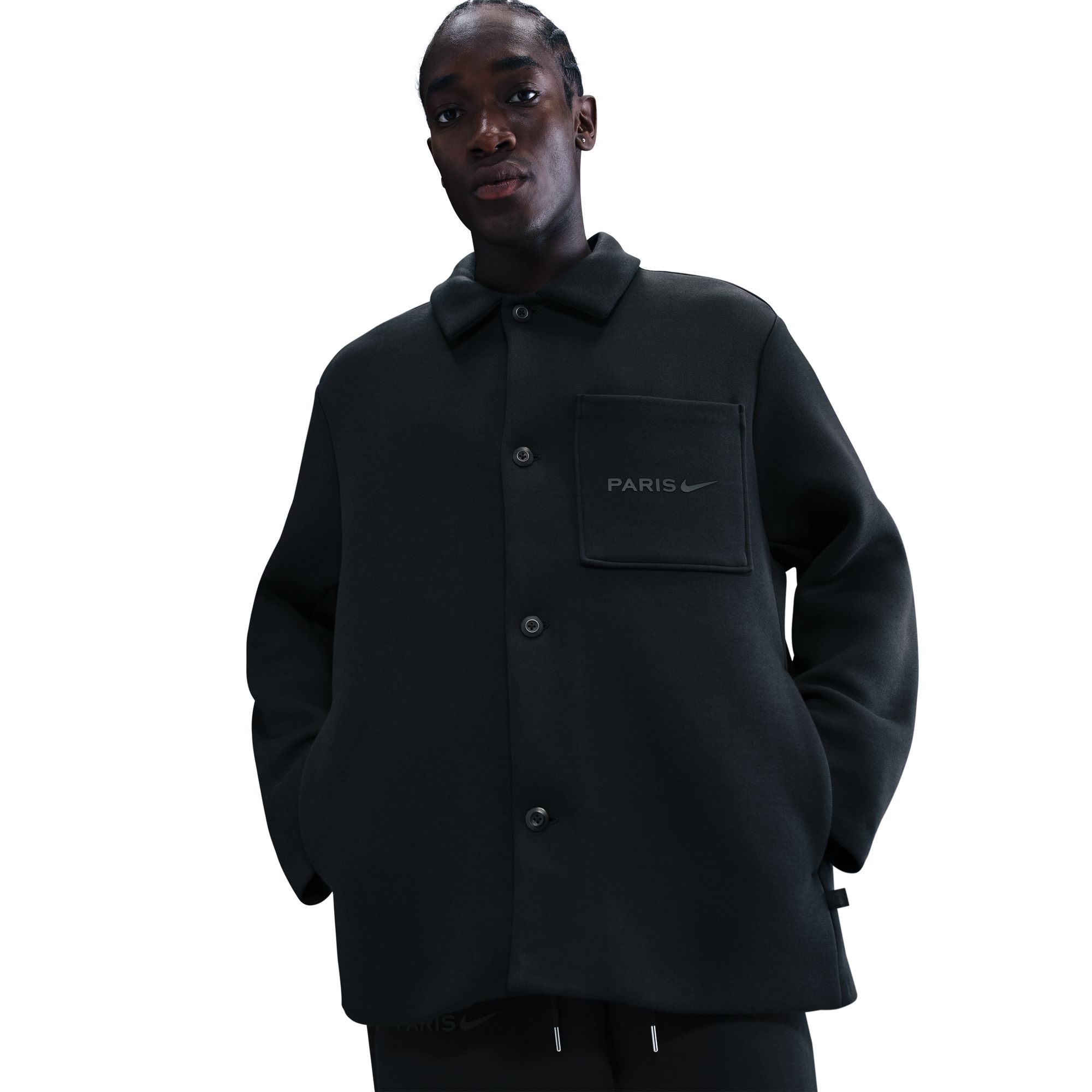 PSG Nike Tech Fleece Shacket - Schwarz Image